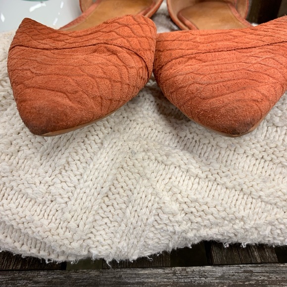 Madewell Rust D’Orsay Cut Out Flats Size 8 - Picture 3 of 7